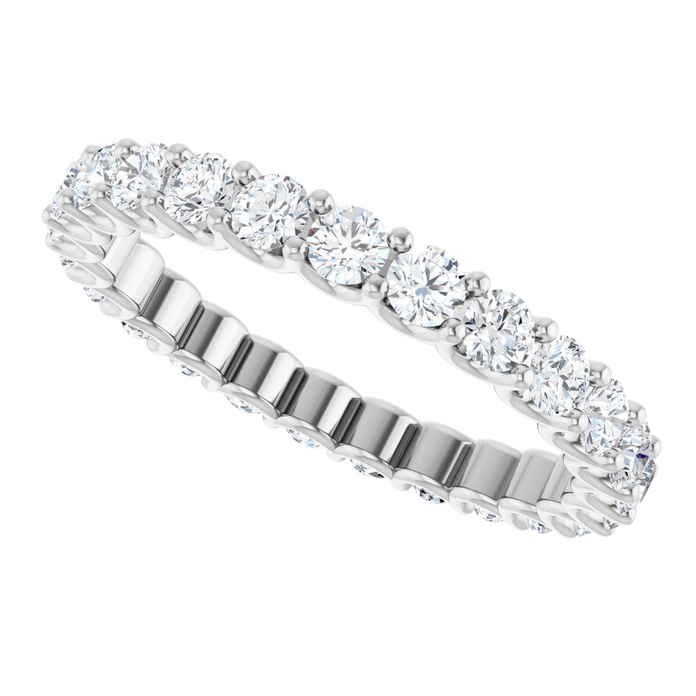 1.50 Carat Lab Grown Diamond Eternity Band | VS Clarity, F Color Round Diamonds