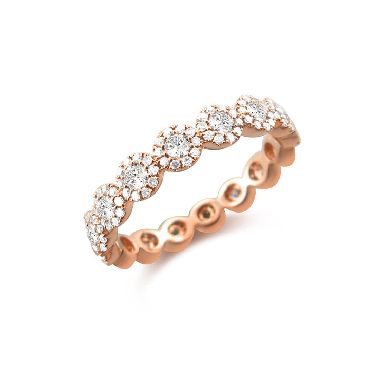 14K Gold Illusion Diamond Eternity Ring
