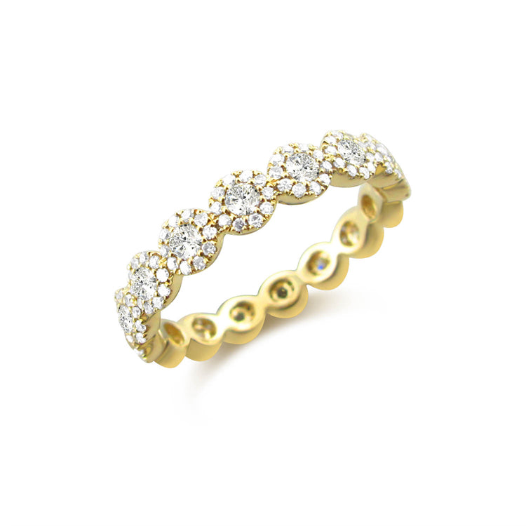 14K Gold Illusion Diamond Eternity Ring