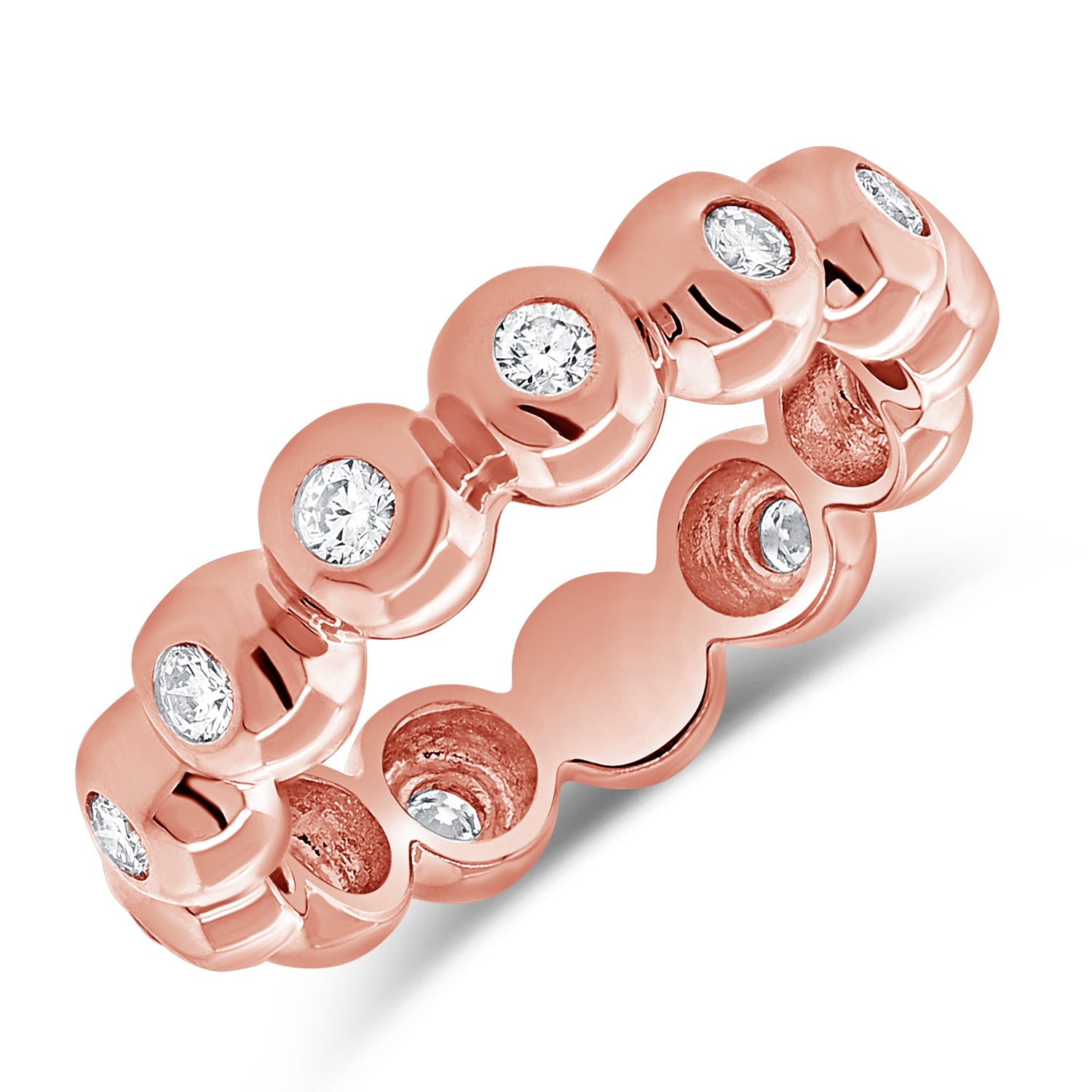 Timeless 14K Gold Diamond Ball Eternity Ring
