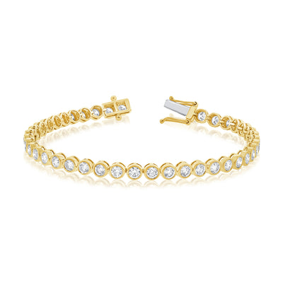 Timeless 5.08 Carat Diamond Tennis Bracelet in Bezel Setting